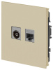 Розетка Эра Arktik 16-3110-04 комбинированная RJ45+TV шампань Б0070497