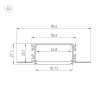 Профиль Arlight FANTOM-W49-2000 ANOD 046430