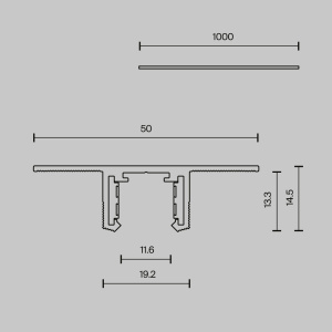 Шинопровод Maytoni Technical Busbar trunkings Exility X TRX239-421.12B