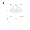 Трековый магнитный светильник Arlight MAG-VIBE-RONDO-R90-10W Warm3000 (BK, 110 deg, 48V) 044473