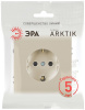 Розетка Эра Arktik 16-2102-04 с заземлением 2P+E Schuko со шторками 16А-250В шампань Б0070427