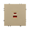 Механизм розетки с быстрой USB зарядкой Arlight SCT-NOBE-MUAC-SFPL-FC-GD (65W, QC3) 054318
