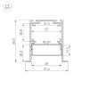 Алюминиевый профиль Arlight SL-LINIA52-3L-F-2000 ANOD 044682