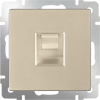 Розетка Werkel Ethernet RJ-45 шампань W1181011 4690389157479
