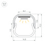 Профиль Arlight LINE-D-1515-2000 SQUARE ANOD (Алюминий) 061083