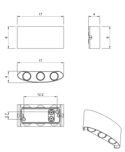 Уличный настенный светильник Arte Lamp Bosto A3722AL-6WH