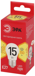 Лампа светодиодная Эра RED LINE LED P45-15W-827-E27 R 15Вт шар Б0070100