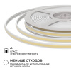 Светодиодная лента Apeyron Free Cut 24В, 10 Вт/м, 600 лм/м, 3000К, COB, 528 д/м, CRI90+, IP67, 5м 00-407