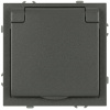 Розетка Эра Galaxy 15-2103-06 c заземлением 2P+E Schuko со шторками с крышкой 16А-250В IP20 графит Б0070668