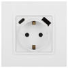 Розетка со шторками с USB type-A+C Эра Elegance 14-4108-01М Б0067710