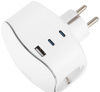 Разветвитель электрический ЭРА SP-3e-3USBAC-W на 3 розетки + 3 USB A+C с заземлением со шторками 16А белый Б0069081