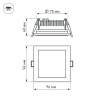 Встраиваемый светодиодный светильник Arlight LT-S96x96WH 6W Day White 014934