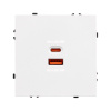 Механизм розетки с быстрой USB зарядкой Arlight SCT-NOBE-MUAC-SFPL-FC-WH (65W, QC3) 054316
