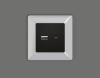 Лицевая панель для розетки 2USB тип A+C Ambrella Volt Alfa AP8110