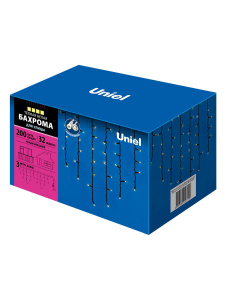 Уличная светодиодная гирлянда Uniel бахрома (UL-00003934) теплый белый ULD-B3010-200/TBK Warm White IP67