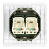 Розетка компьютерная 2-местная RJ-45 (механизм) Stekker Мия RST00-3111-01 50437