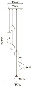 Каскадная люстра Arte Lamp Freddie A2231SP-9PB