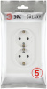 Розетка Эра Galaxy 15-2104-08 с заземлением двойная 2X2P+E Schuko 16А-250В IP20 белый матовый Б0070691