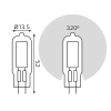 Лампа светодиодная Gauss G4 5.5W 4100K прозрачная 107807205