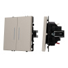 Выключатель звонковый 2 кл подсветка софт-тач кашемир Arlight SWT-MKR2-SFPL-L-CA (250V, 10A) 061787(2)