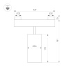 Трековый светильник Arlight ART-INBELT-SPOT-R56-15W Day4000-MIX (BK, 34 deg, 48V, DALI) 051361