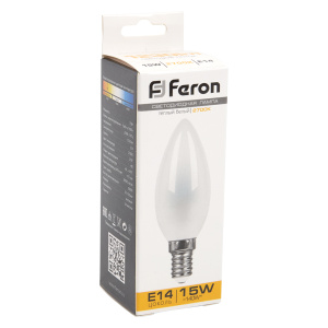 Лампа светодиодная Feron LB-717 Свеча E14 15W 2700K 38255