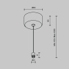 Тросовый подвес с потолочной чашей Maytoni Shelf CA029SW-L1000-B