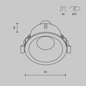 Встраиваемый светильник Maytoni Technical Zoom DL032-2-01W-1(N)