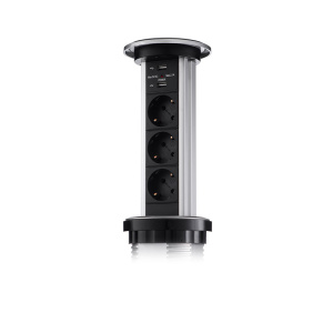 Сенсорный блок розеток LK (3 секции и 2 USB) Mebax 00-00001183