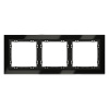 Рамка на 3 поста Voltum S70 VLS110308 (черный,стекло)