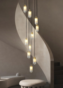 Каскадная люстра DeLight Collection Sorno MT9056-10H brass