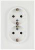 Розетка Эра Galaxy 15-2104-08 с заземлением двойная 2X2P+E Schuko 16А-250В IP20 белый матовый Б0070691