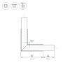 Угол Arlight PLS-LOCK-H25-L90 BLACK (с экраном MAT-L) 031268