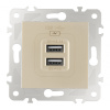 Розетка USB 2.1А+1А Arte Milano 203.46-1.shampan