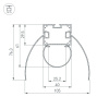 Алюминиевый профиль Arlight ARH-Power-W154-Comfort-2000 Anod 036343