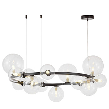 Подвесная люстра Lumina Deco LDP 7033-15 BK+CL