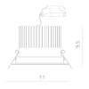 Встраиваемый светодиодный светильник Arte Lamp Apertura A3310PL-1WH