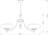 Люстра на штанге Kutek San Marino Shade SAN-ZW-2(P)CR