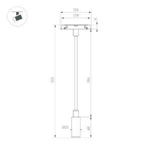 Трековый магнитный светильник Arlight MAG-ORIENT-SPOT-FLEX-R25-3W Day4000 (BK, 24 deg, 48V) 044647