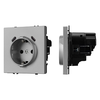 Механизм розетки с USB зарядкой Arlight SCT-NOBE-MUCC-SFPL-IS (230V, 16A) 061817