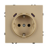 Розетка зк со шторками с USB тип C+С софт-тач золотой песок Arlight SCT-MUCC-SFPL-GD (250V, 16A) 061815(1)