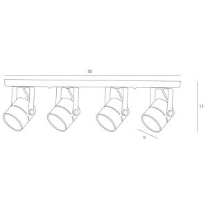 Спот Arte Lamp Mizar A1311PL-4BK
