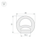 Силиконовый профиль Arlight WPH-FLEX-D20-TOP-S10-20m WHITE 041095