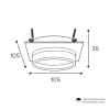 Встраиваемый светильник Wolta Luce WDL-GX53/06BL-S