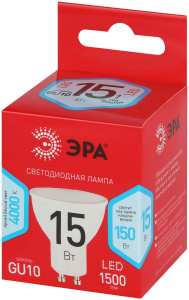 Лампа светодиодная Эра RED LINE LED MR16-15W-840-GU10 R 15Вт софит Б0070095