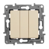 Выключатель трехклавишный Legrand Etika 10A 250V белый 672213