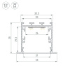 Профиль Arlight LINIA49-F-M-2000 WHITE 057032