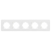 Рамка на 5 постов стеклянная Arlight FRM-OMALI-GS-5-WH 049704