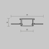 Рассеиватель для профиля 61×14 Maytoni Led Strip ALM-6114-B-DF-2M 642014