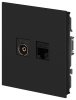 Розетка Эра Arktik 16-3110-05 комбинированная RJ45+TV антрацит Б0070498